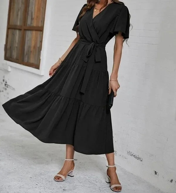 Jillian | Summer Dress with Short Sleeves - Avery & Hart Boutique