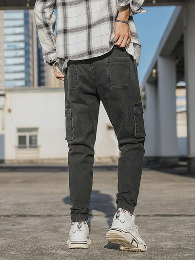 Elvis | Elastic Waist Cargo Jeans