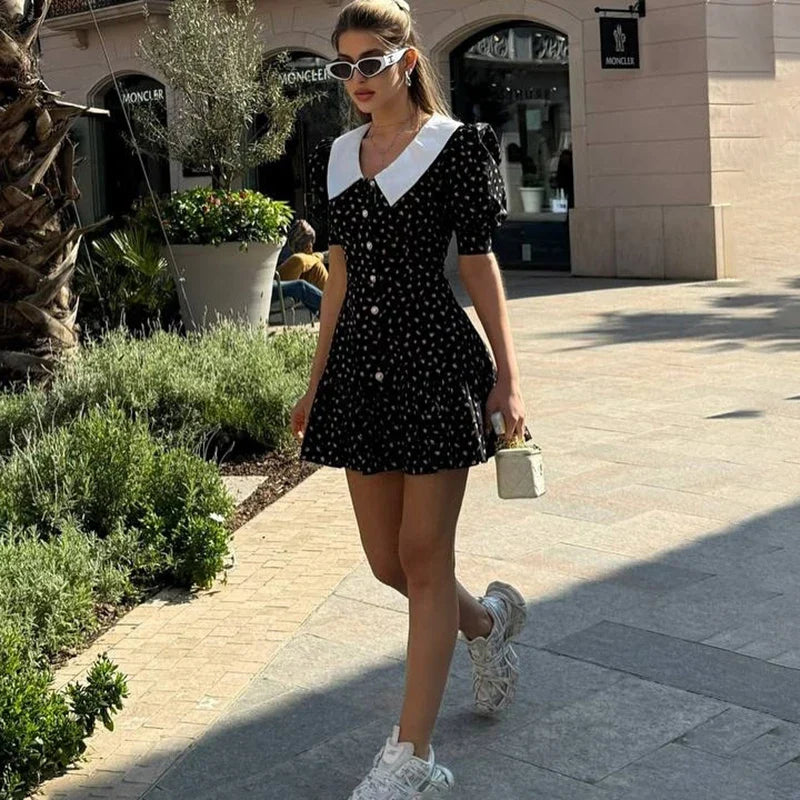 Elodie | Elegant Puff Sleeve Mini Dress - Avery & Hart Boutique