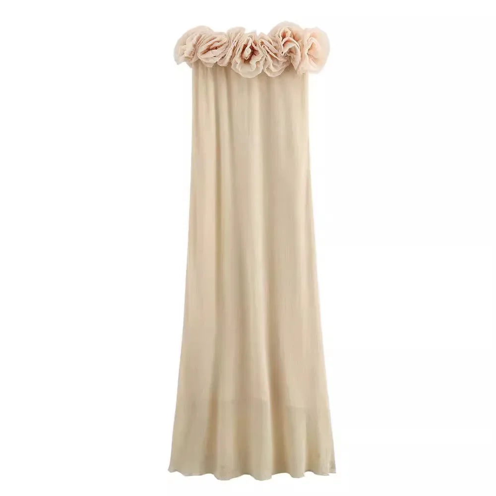 Venice | Elegant Flower Strapless Dress - Avery & Hart Boutique