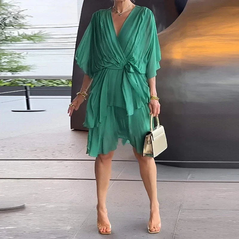 Florie | Elegant Layered Ruffle Maxi Dress - Avery & Hart Boutique