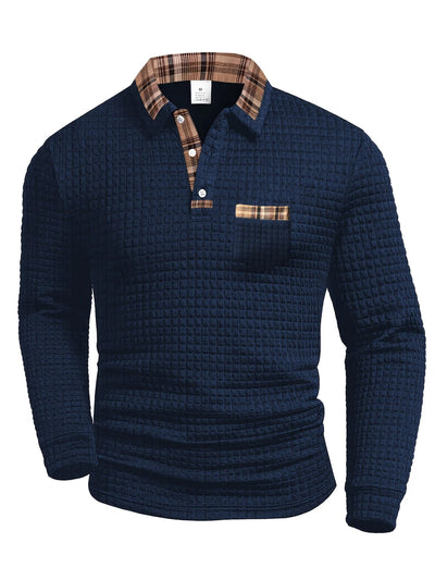 Todd | Textured Check-Collar Polo