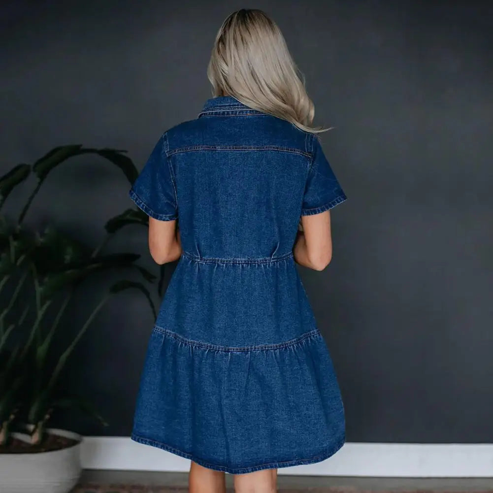 Lou | Denim Dress with Pockets - Avery & Hart Boutique
