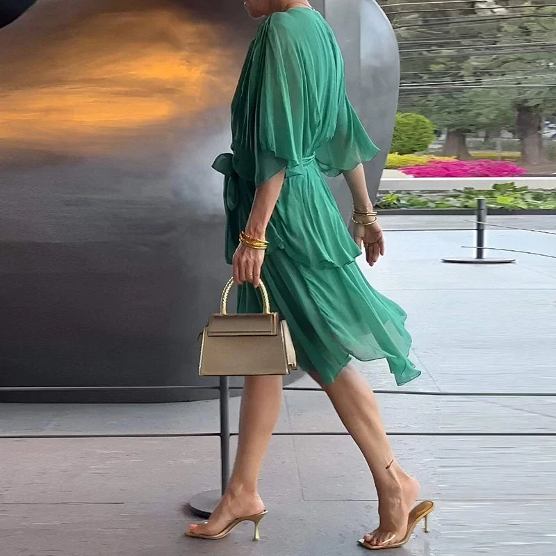 Florie | Elegant Layered Ruffle Maxi Dress - Avery & Hart Boutique