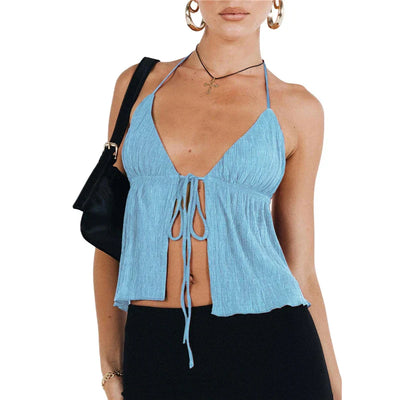 Irish | Open-Front Halter Top