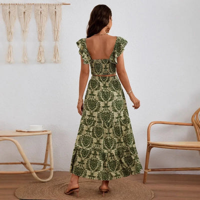 Jazlyn | Floral Halter Long Dress