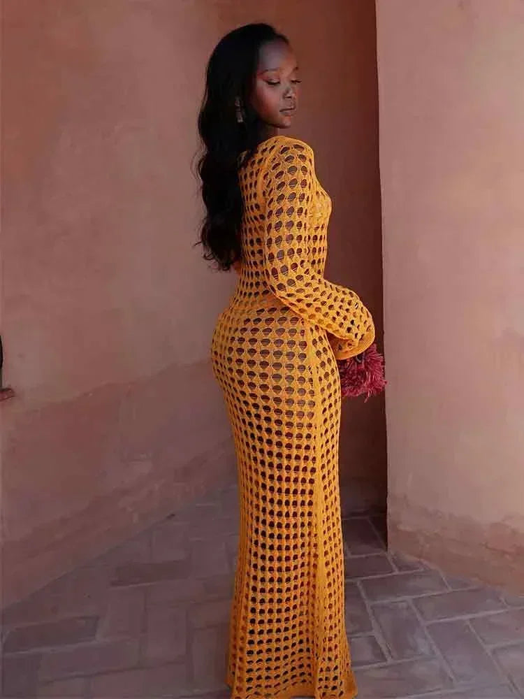 Portia | Maxi Dress with Bell Sleeves - Avery & Hart Boutique