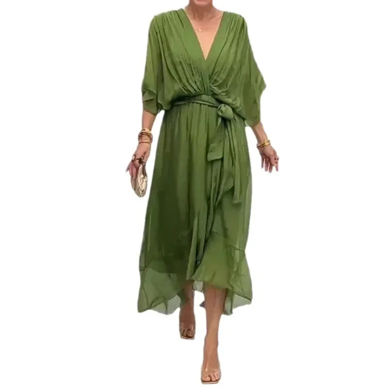 Sanya | Dress with flowing sleeves - Avery & Hart Boutique