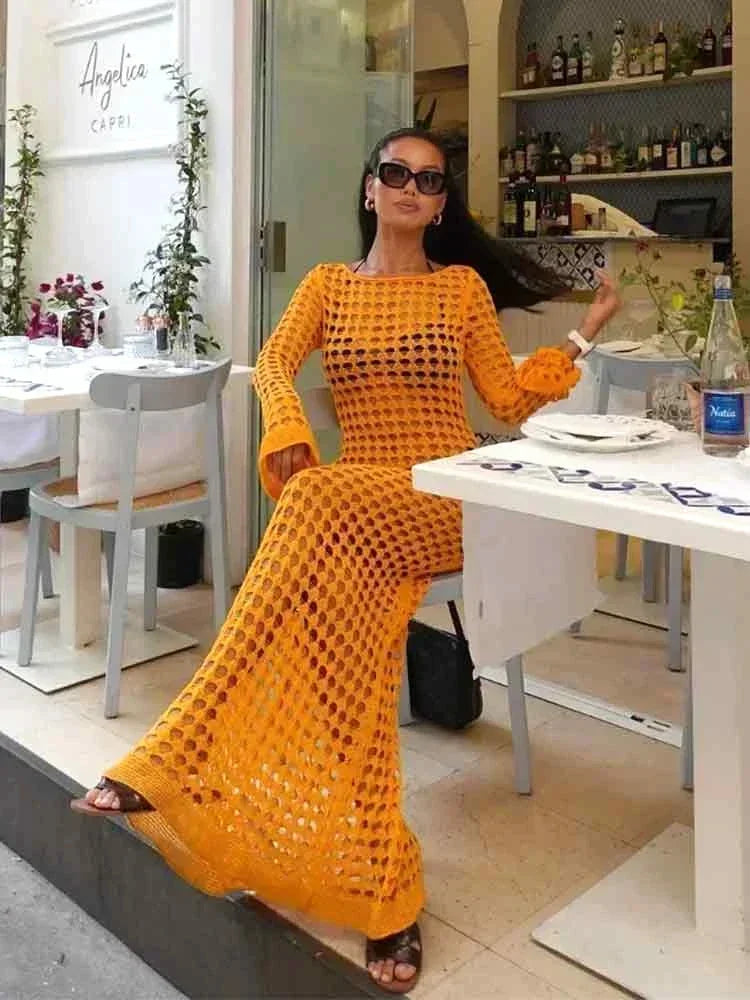 Portia | Maxi Dress with Bell Sleeves - Avery & Hart Boutique