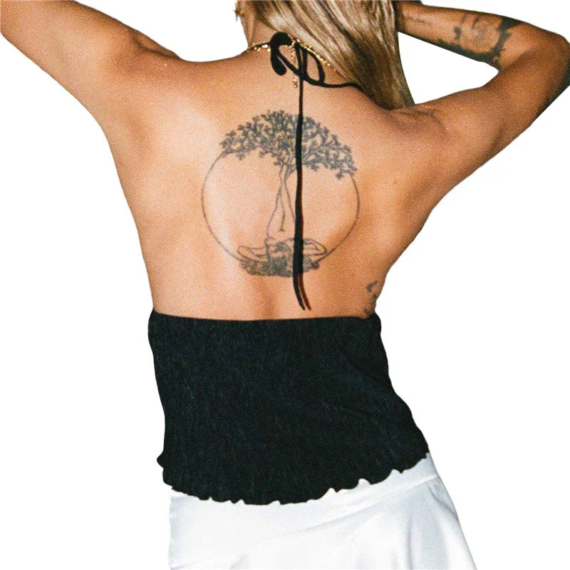 Irish | Open-Front Halter Top