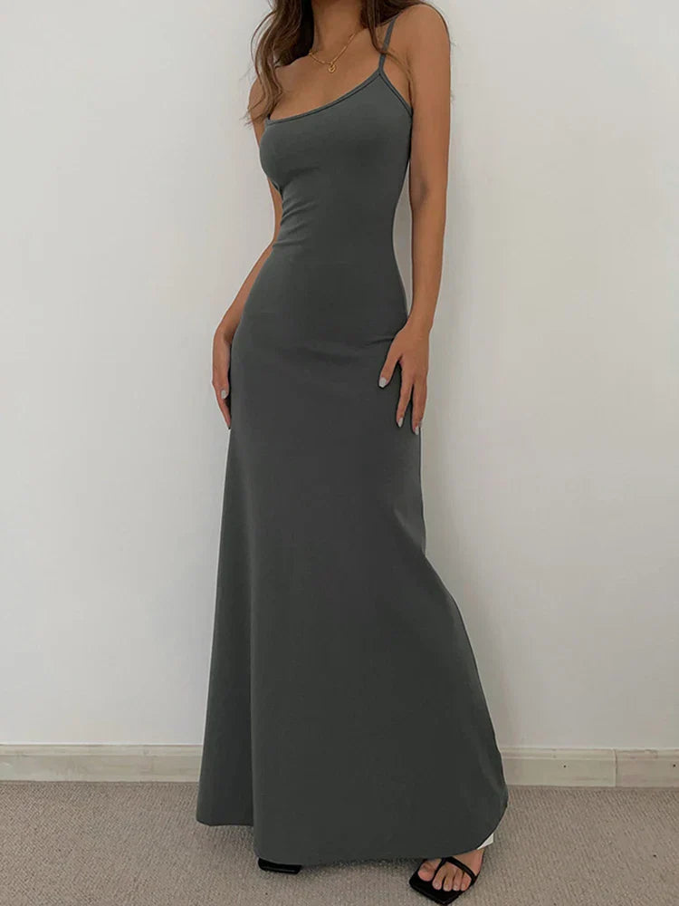 Chloe | Sleek Spaghetti Maxi Dress - Avery & Hart Boutique