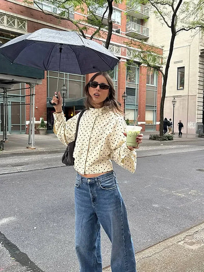 Ivania | Trendy Polka Dot Casual Jacket