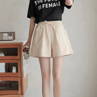 Eugenia | Solid Color Elastic Waist Shorts