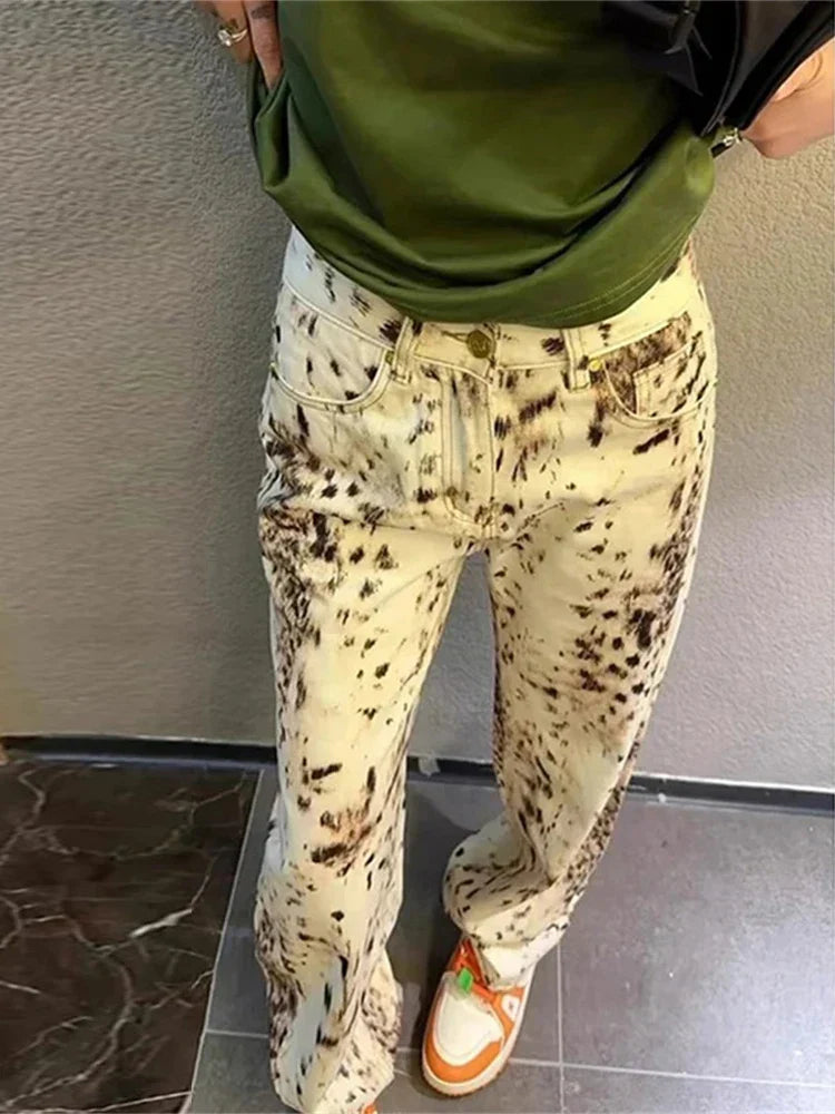 Fina | Bold Animal Print Jeans