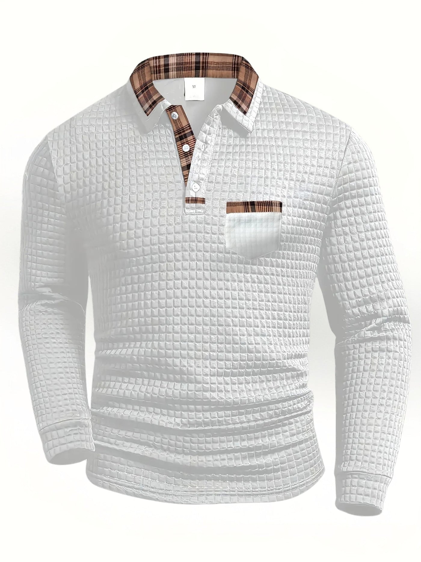 Todd | Textured Check-Collar Polo