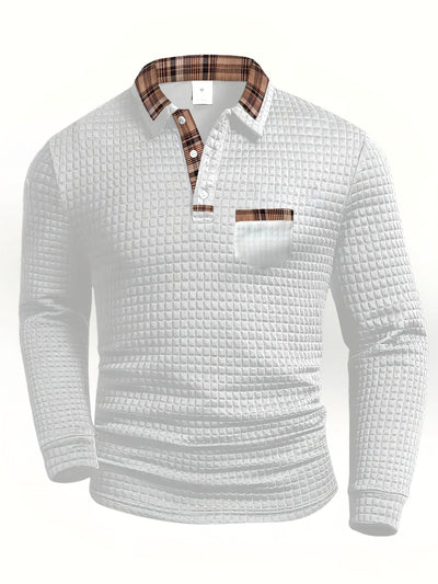Todd | Textured Check-Collar Polo
