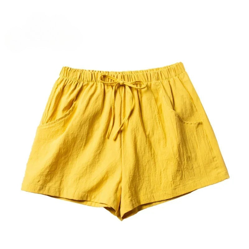Eugenia | Solid Color Elastic Waist Shorts