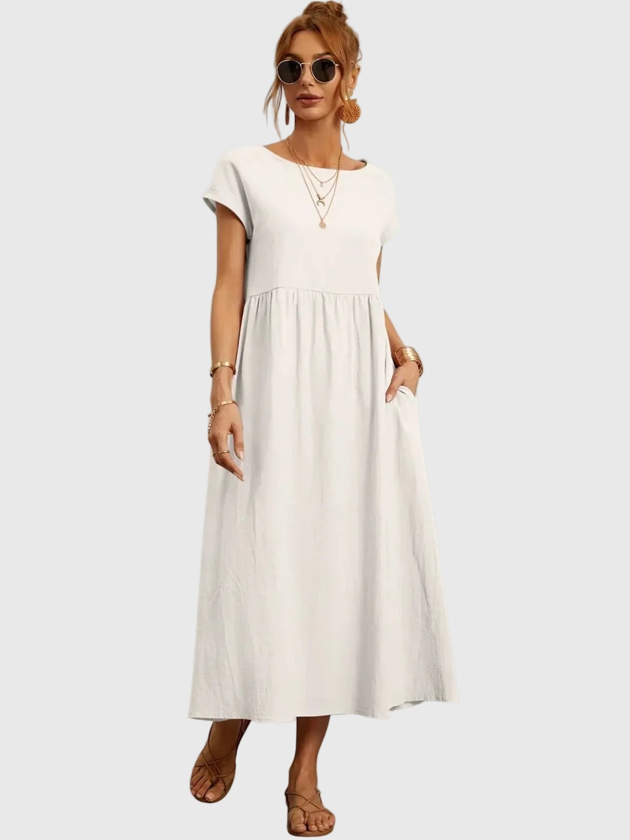Giselle | Casual Pocket Midi Dress