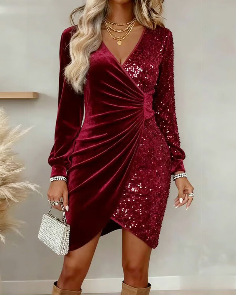 Sharry | Velvet Sequin Dress