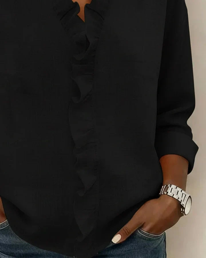 Aletta | V-Neck Blouse with Ruffles