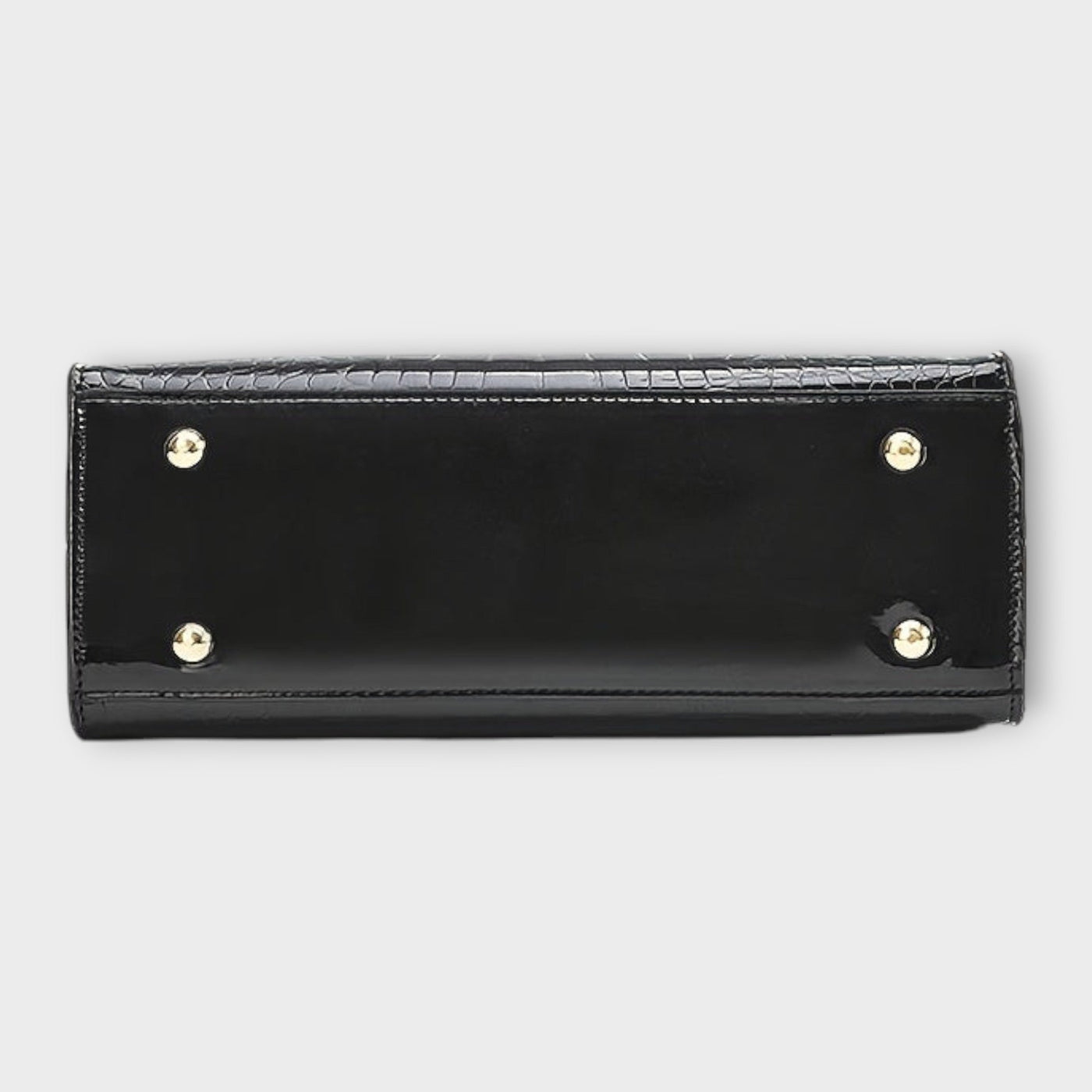 Bushra | Glossy Crocodile Pattern Handbag