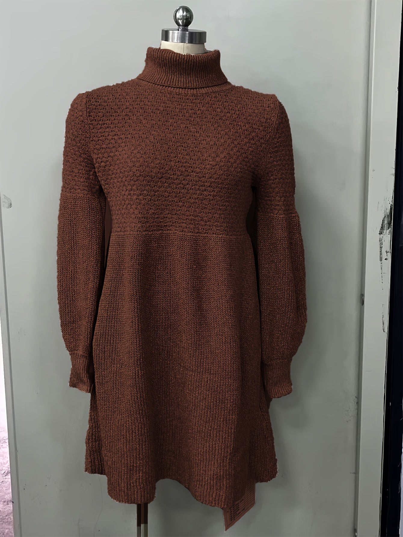 Elara | High-Neck Knit Sweater Dress