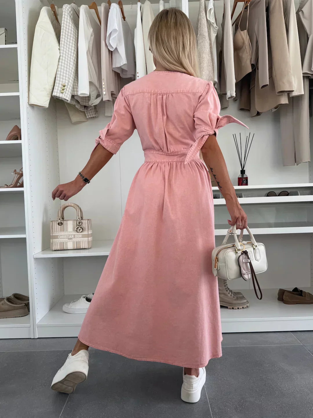 Ava | Radiant Denim Dress - Avery & Hart Boutique