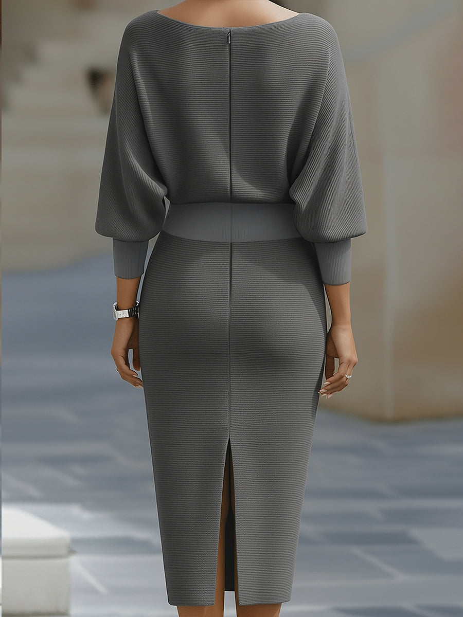 Brielle | Draped Elegant Midi Dress