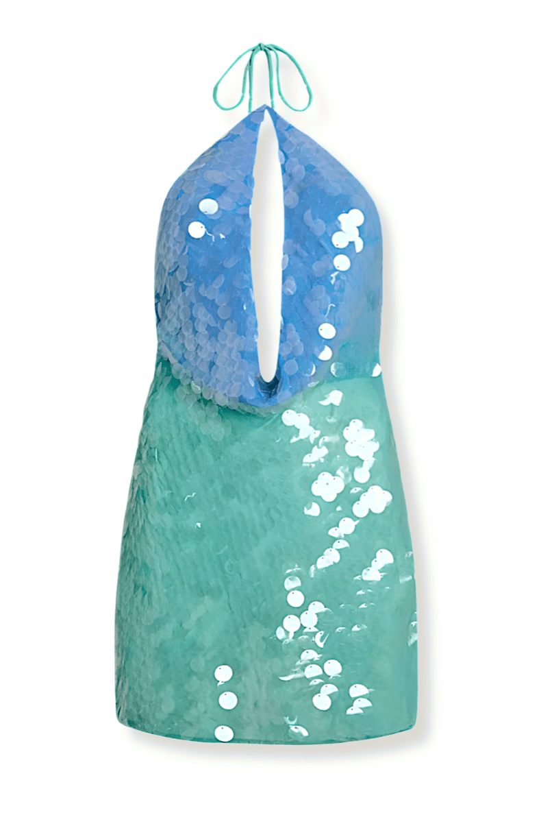 Kendra | Sparkling Halter Neck Mini Dress - Avery & Hart Boutique