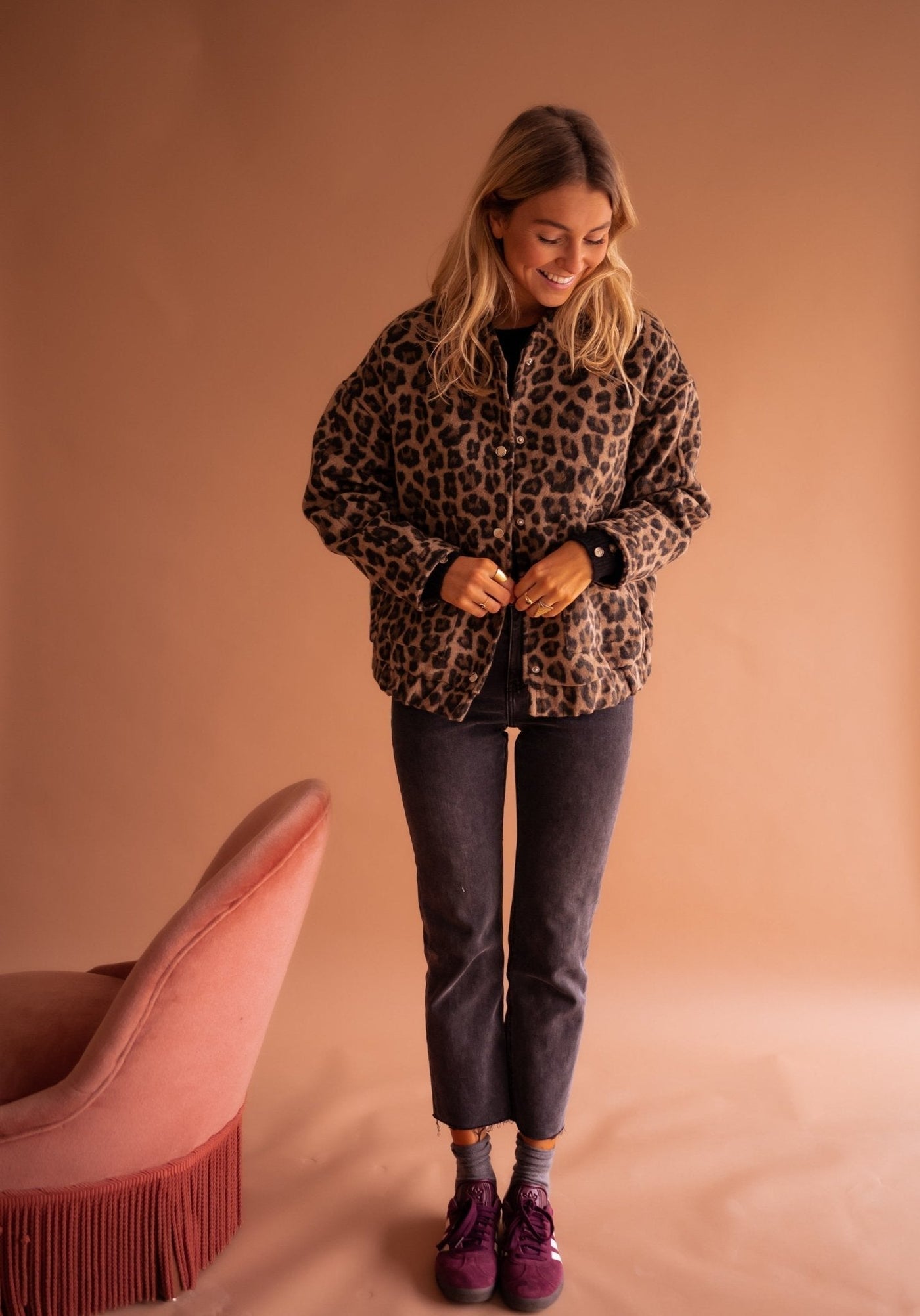 Rita | Trendy Jacket with Leopard Print