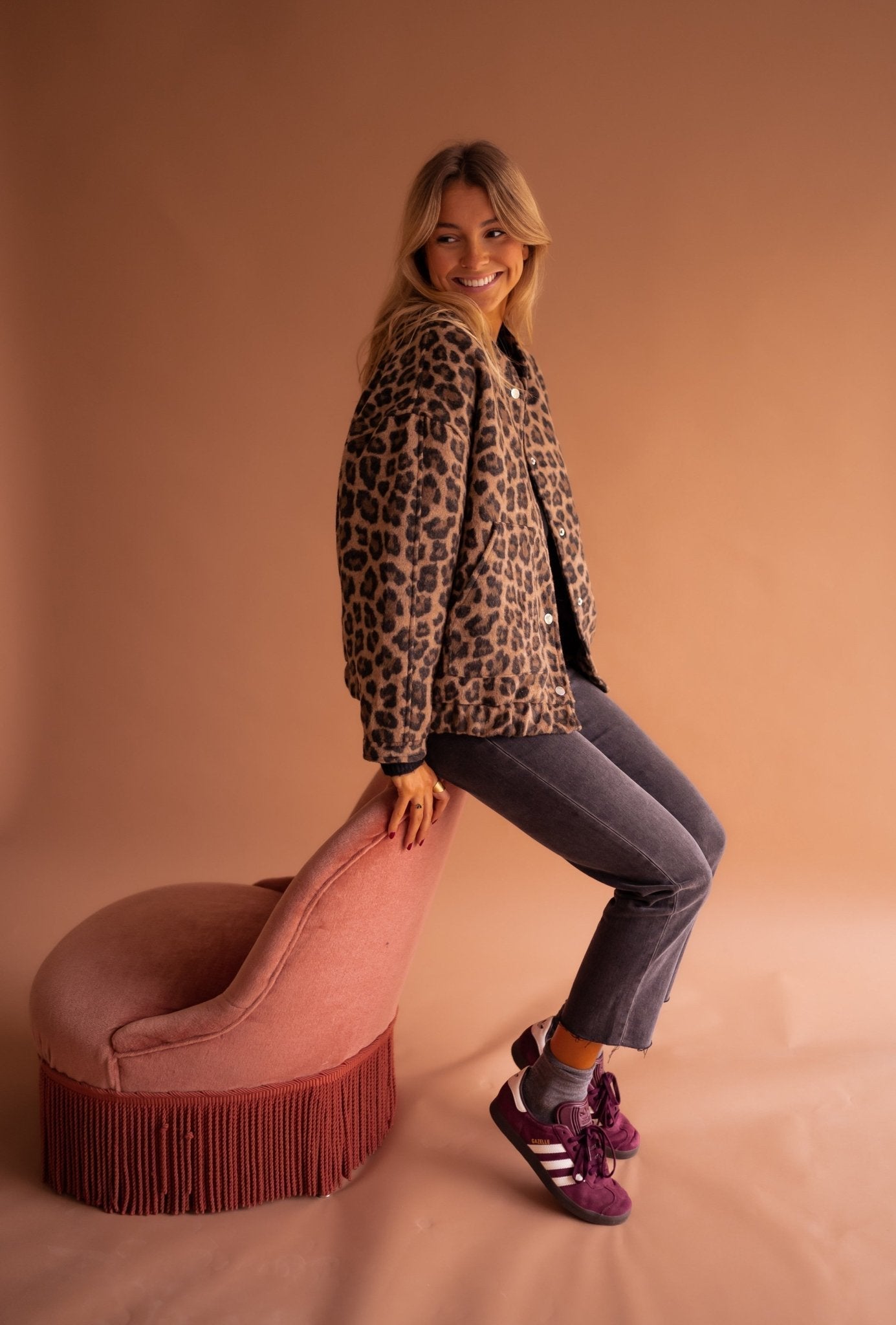 Rita | Trendy Jacket with Leopard Print