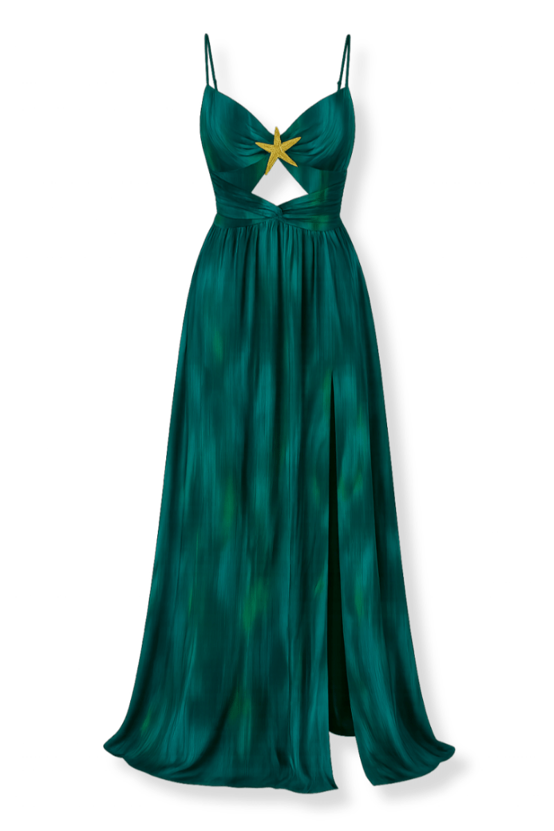 Saphire | Emerald Allure Cut-Out Dress - Avery & Hart Boutique