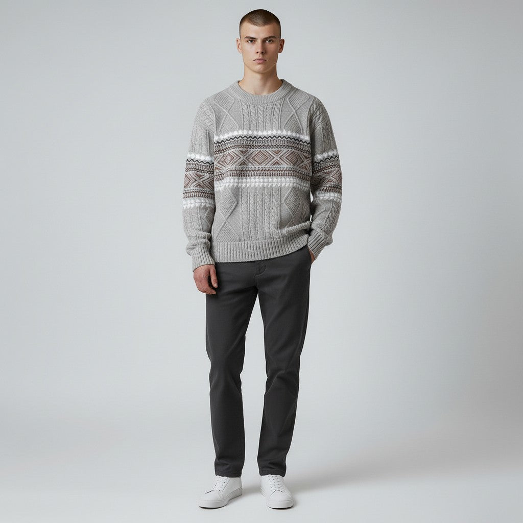 Austin | Nordic Textured Winter Sweater